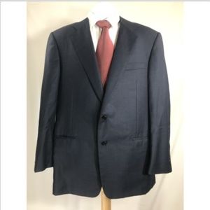 Hickey Freeman Men Button Dark Blue CoatBlazer